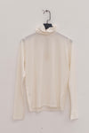 BASERANGE French bamboo fiber high collar T-shirt top soft and comfortable skin-friendly BAS-TOTN-BL-000-UNDYED